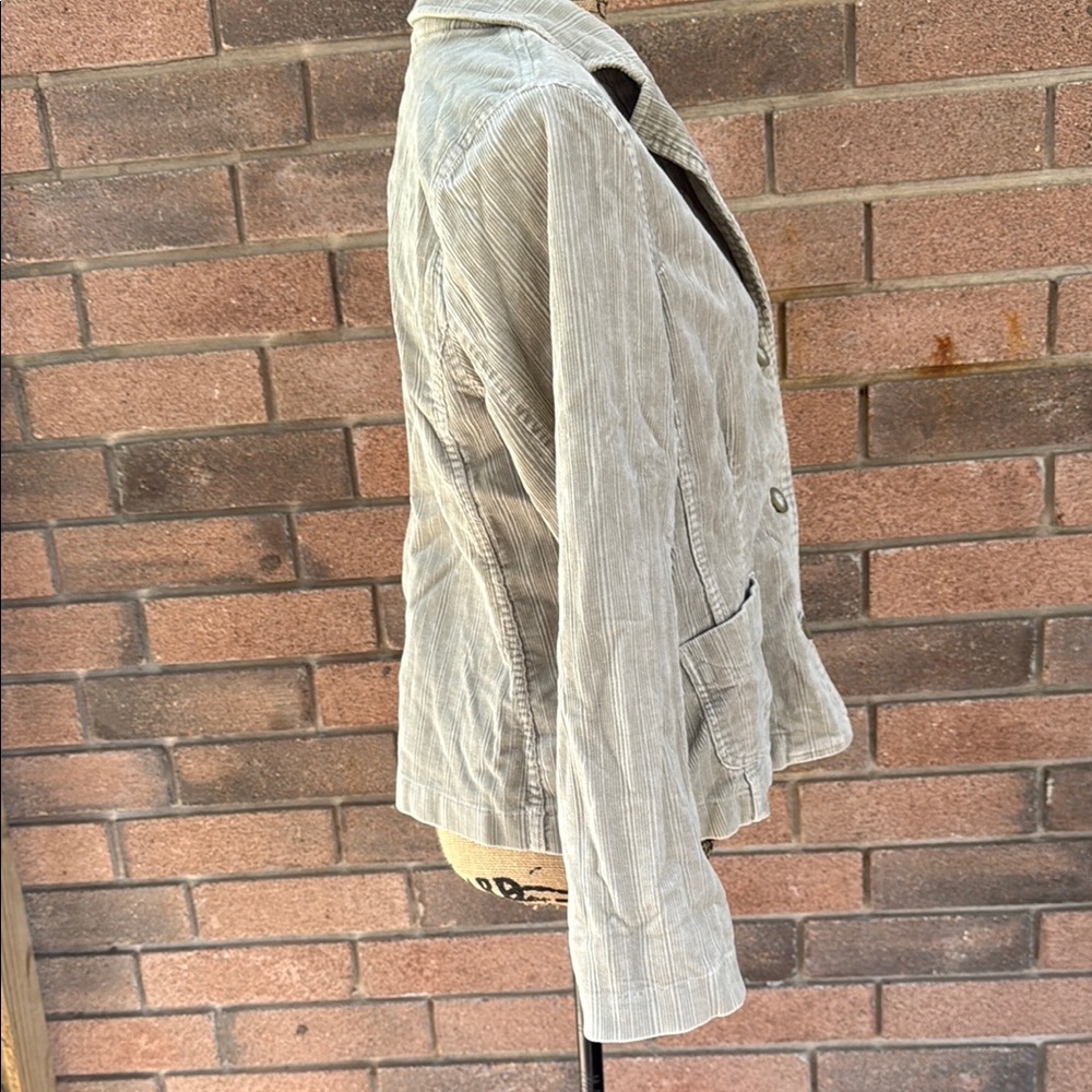 Sonoma Gray Corduroy Blazer with Classic Lapel Collar size Large - Picture 4 of 9